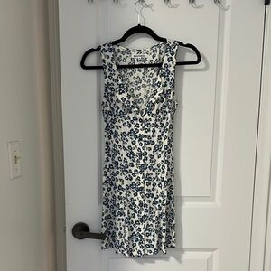 Reformation Rylinn Blue and White Floral Mini Dress